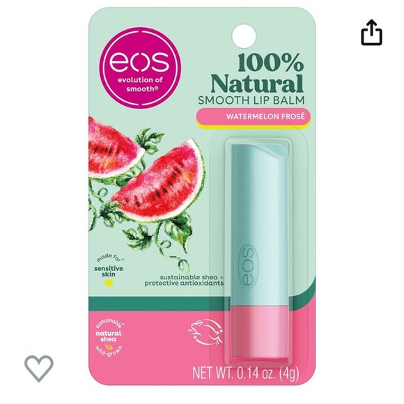 🎁FREE GIFT WITH PURCHASE🎁 EOS 100% Natural Smooth Lip Balm In Watermelon - Picture 1 of 6